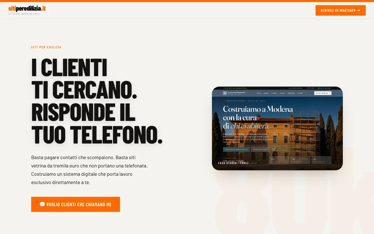 La home page di sitiperedilizia.it vista da computer