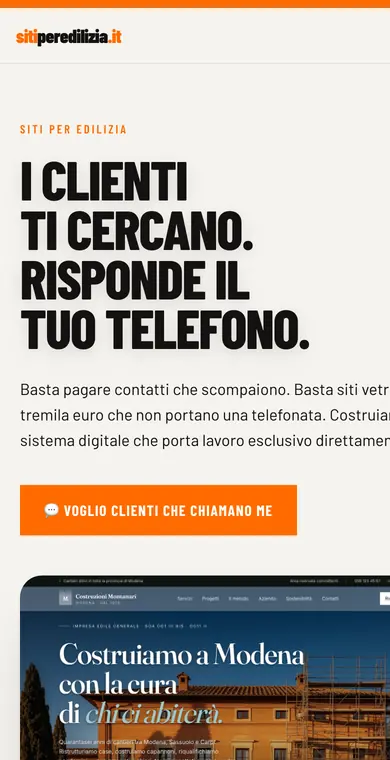 Lo stesso sito visto da smartphone